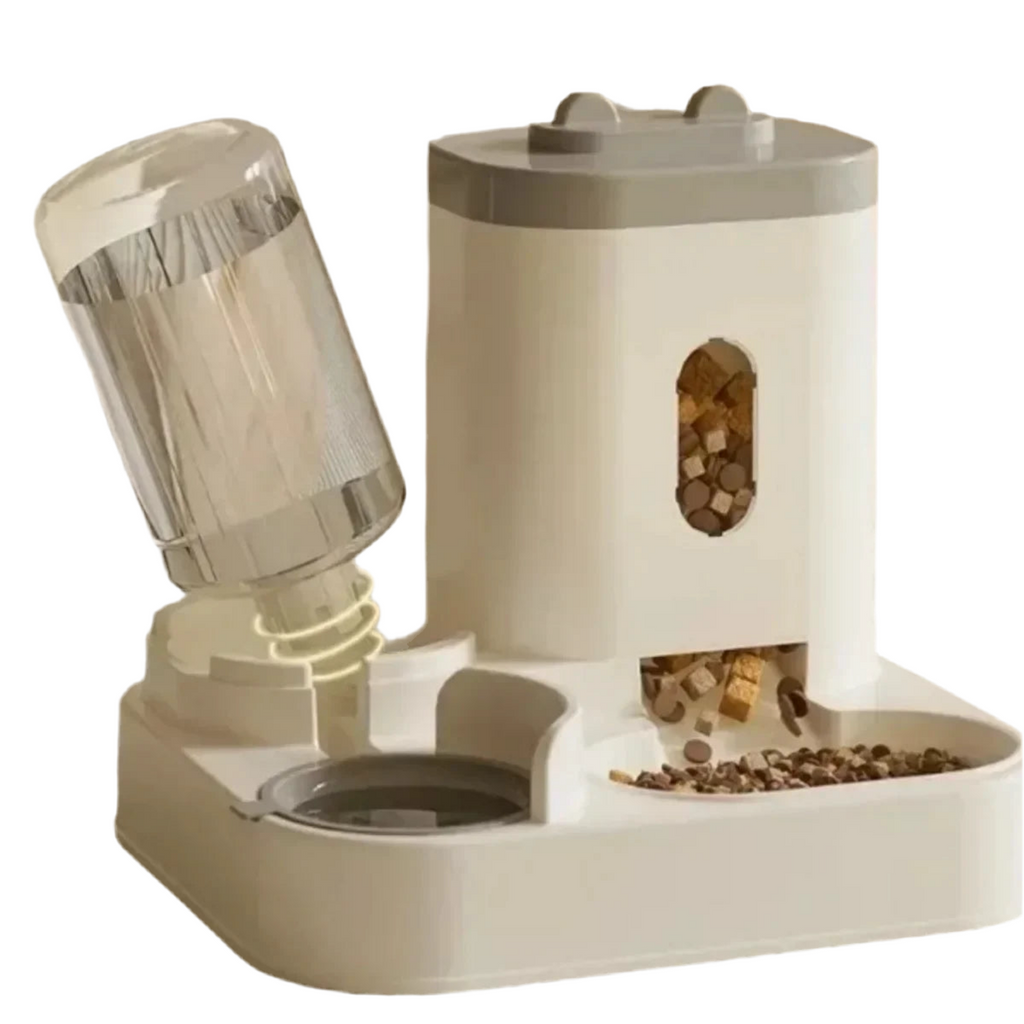 Automatic Feeder|Food Bowl With Water Fountain With Large Capacity Dispenser