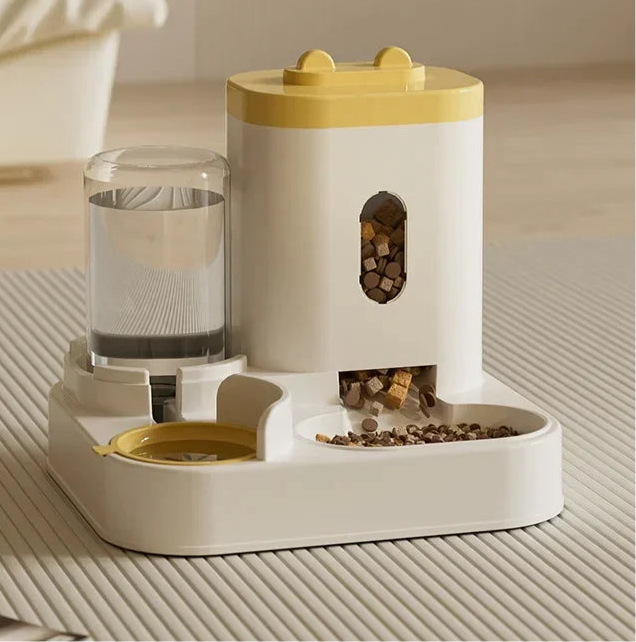 Automatic Feeder|Food Bowl With Water Fountain With Large Capacity Dispenser