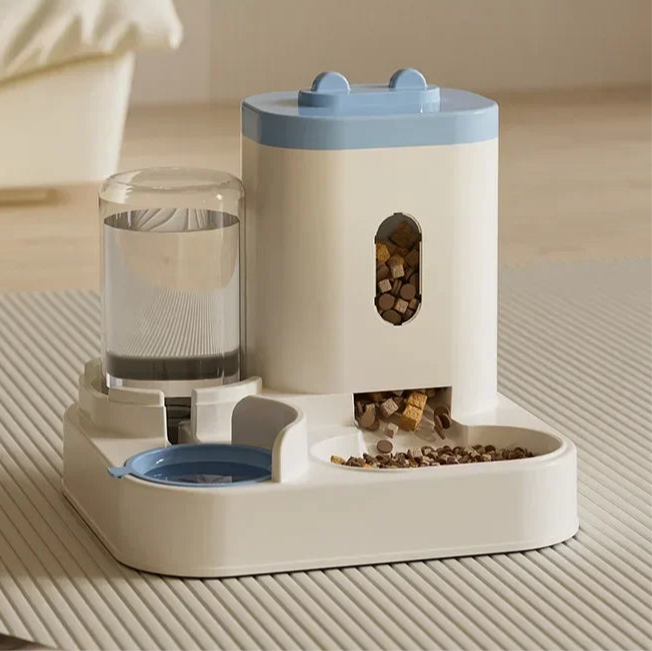 Automatic Feeder|Food Bowl With Water Fountain With Large Capacity Dispenser