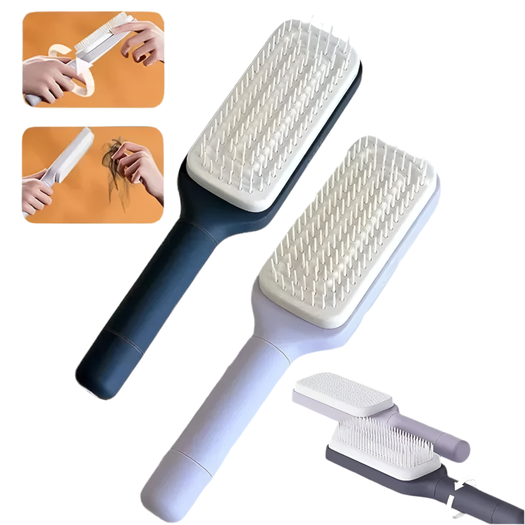 Rotatable Self Cleaning Hair Brush