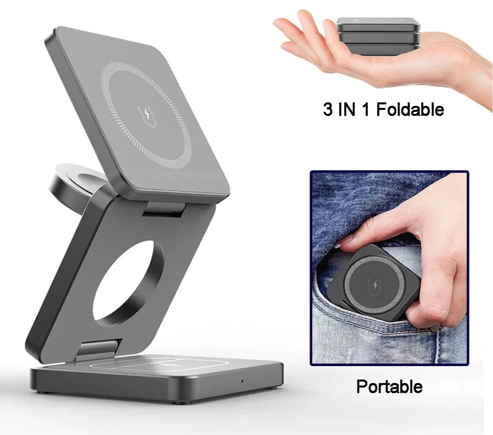 3 in 1 Foldable Wireless Charging Station