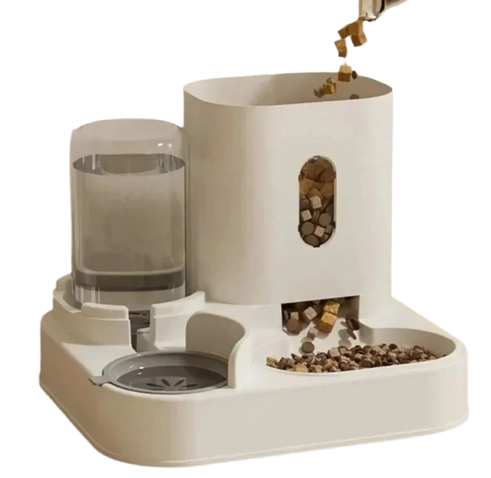 Automatic Feeder|Food Bowl With Water Fountain With Large Capacity Dispenser