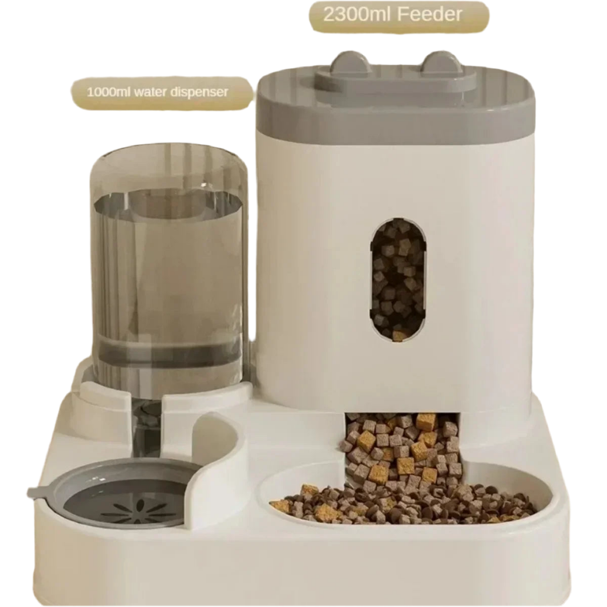 Automatic Feeder|Food Bowl With Water Fountain With Large Capacity Dispenser