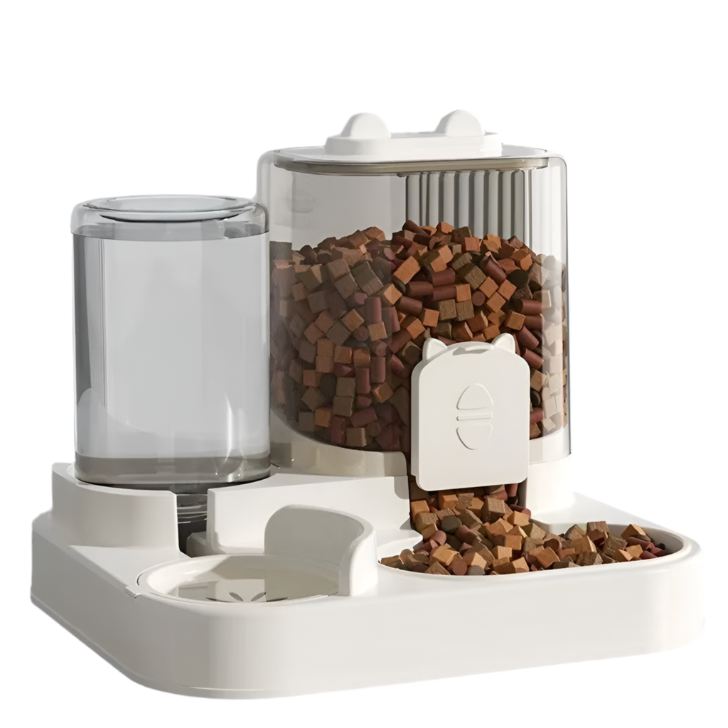 Automatic Feeder|Food Bowl With Water Fountain With Large Capacity Dispenser