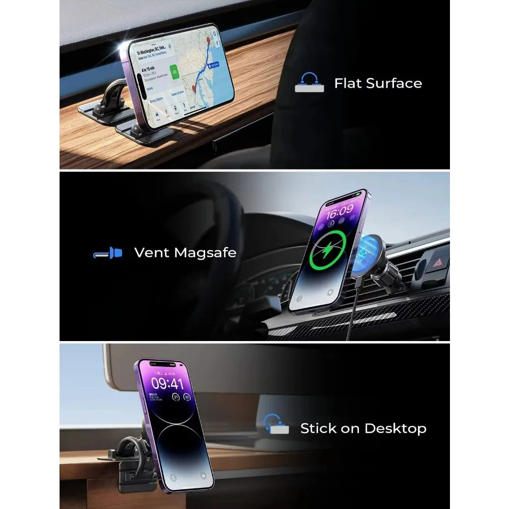 LISEN 15W Magnetic Car Mount Charger Wireless