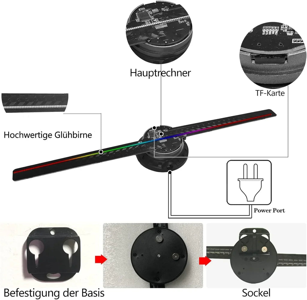 42cm 3D Hologram Fan