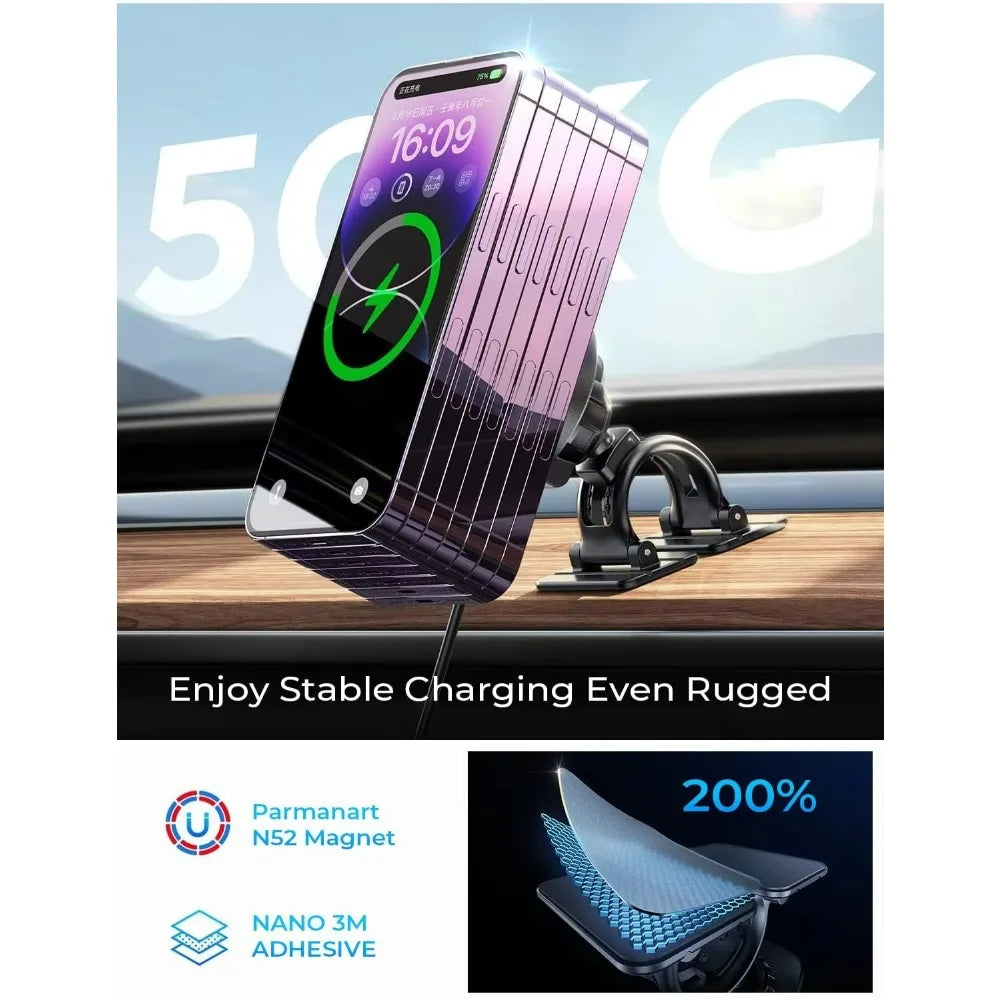LISEN 15W Magnetic Car Mount Charger Wireless