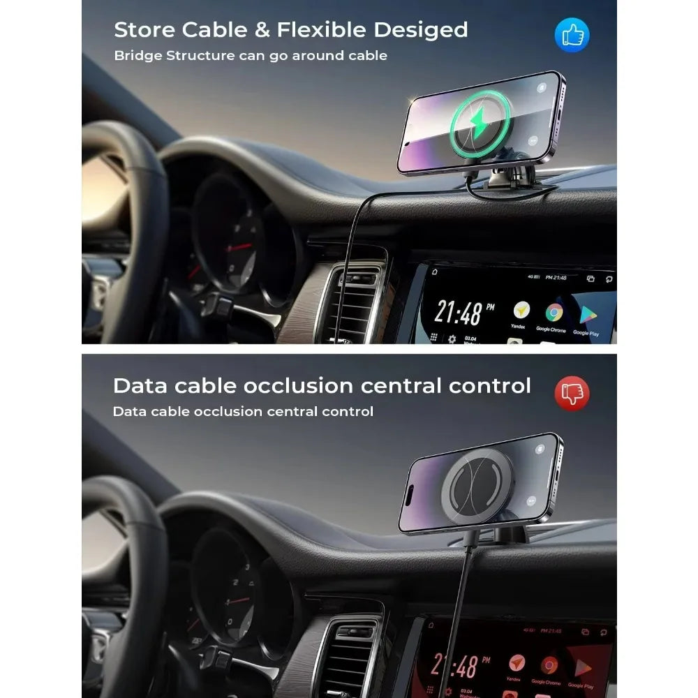 LISEN 15W Magnetic Car Mount Charger Wireless