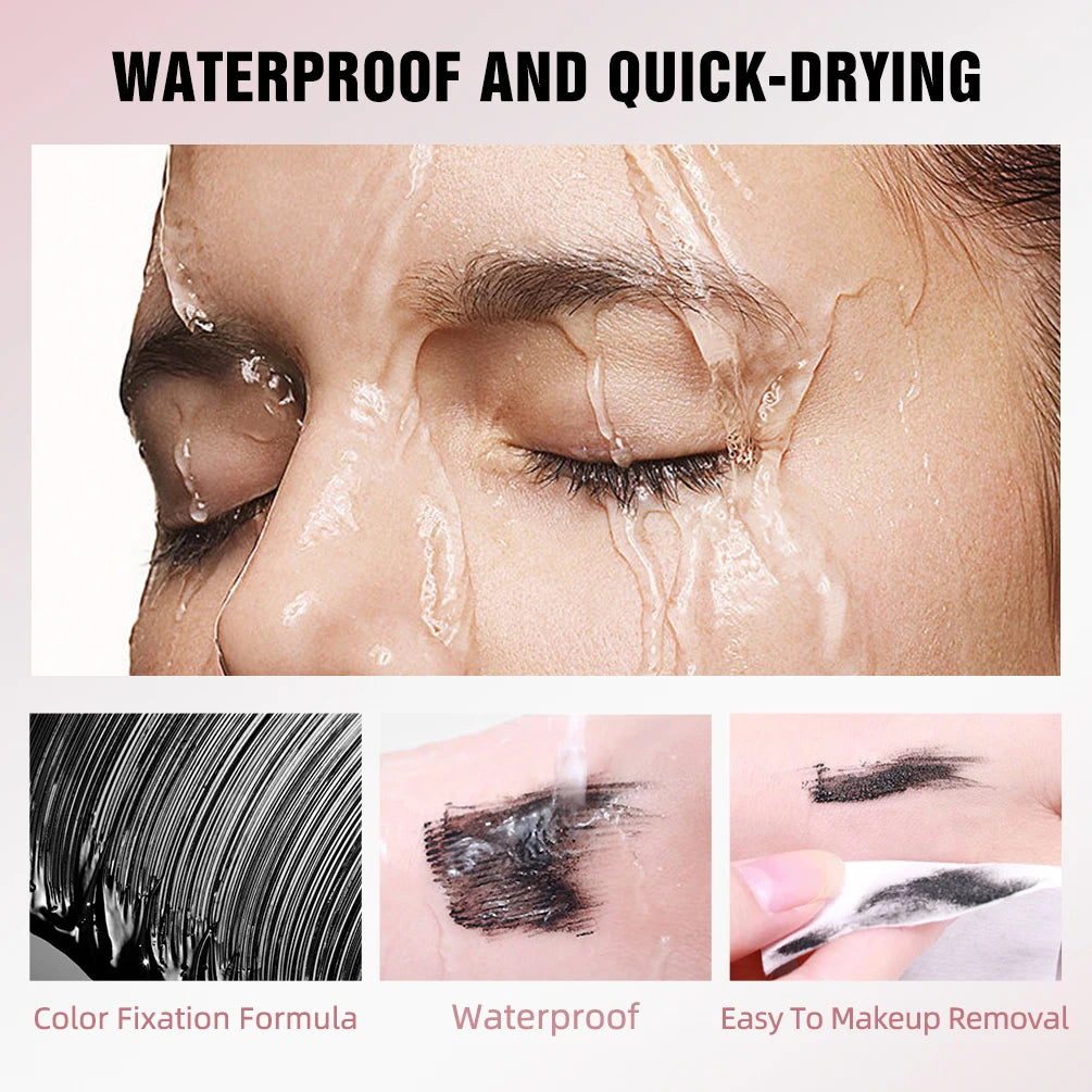 QIBEST Silk Fiber Black Waterproof Mascara