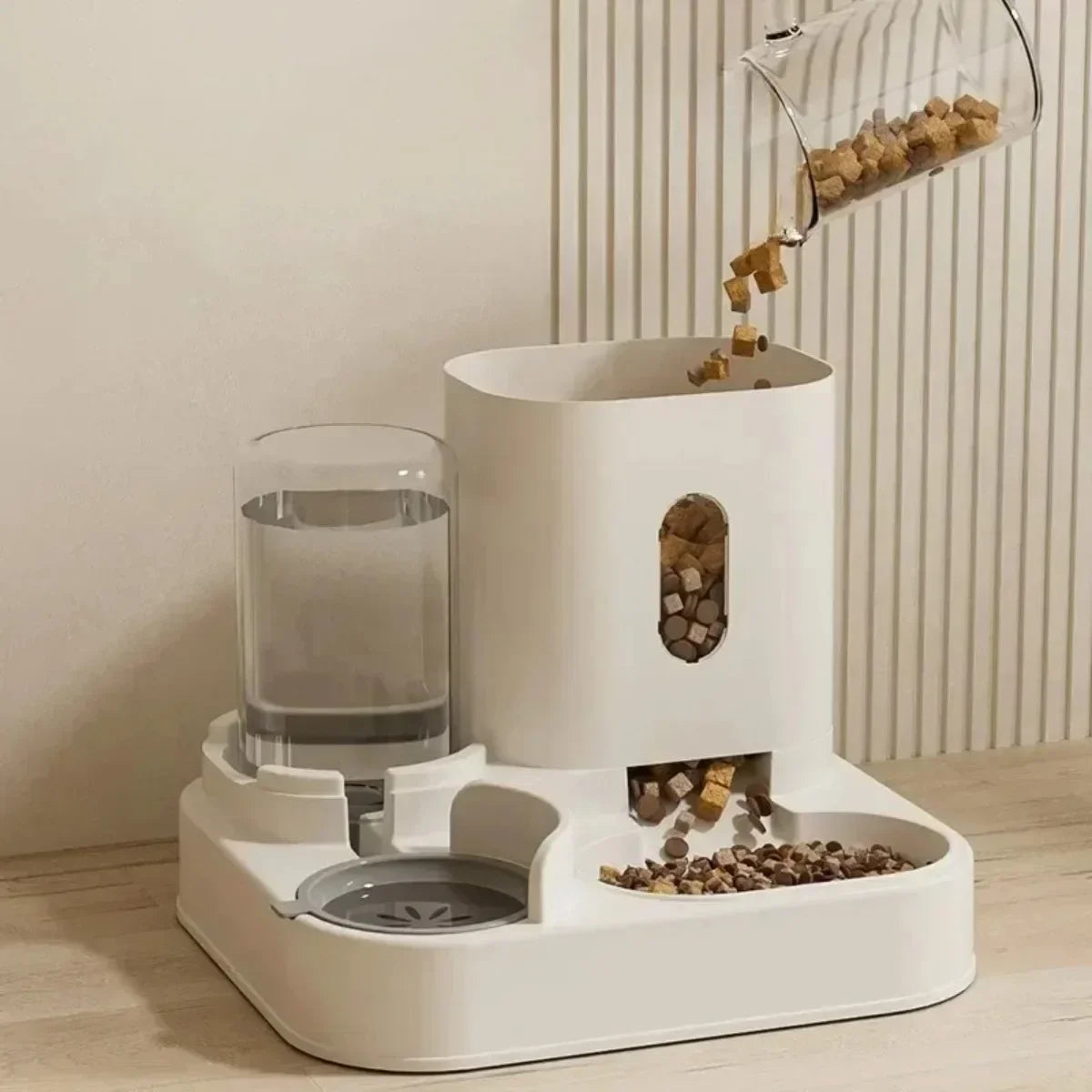 Automatic Feeder|Food Bowl With Water Fountain With Large Capacity Dispenser