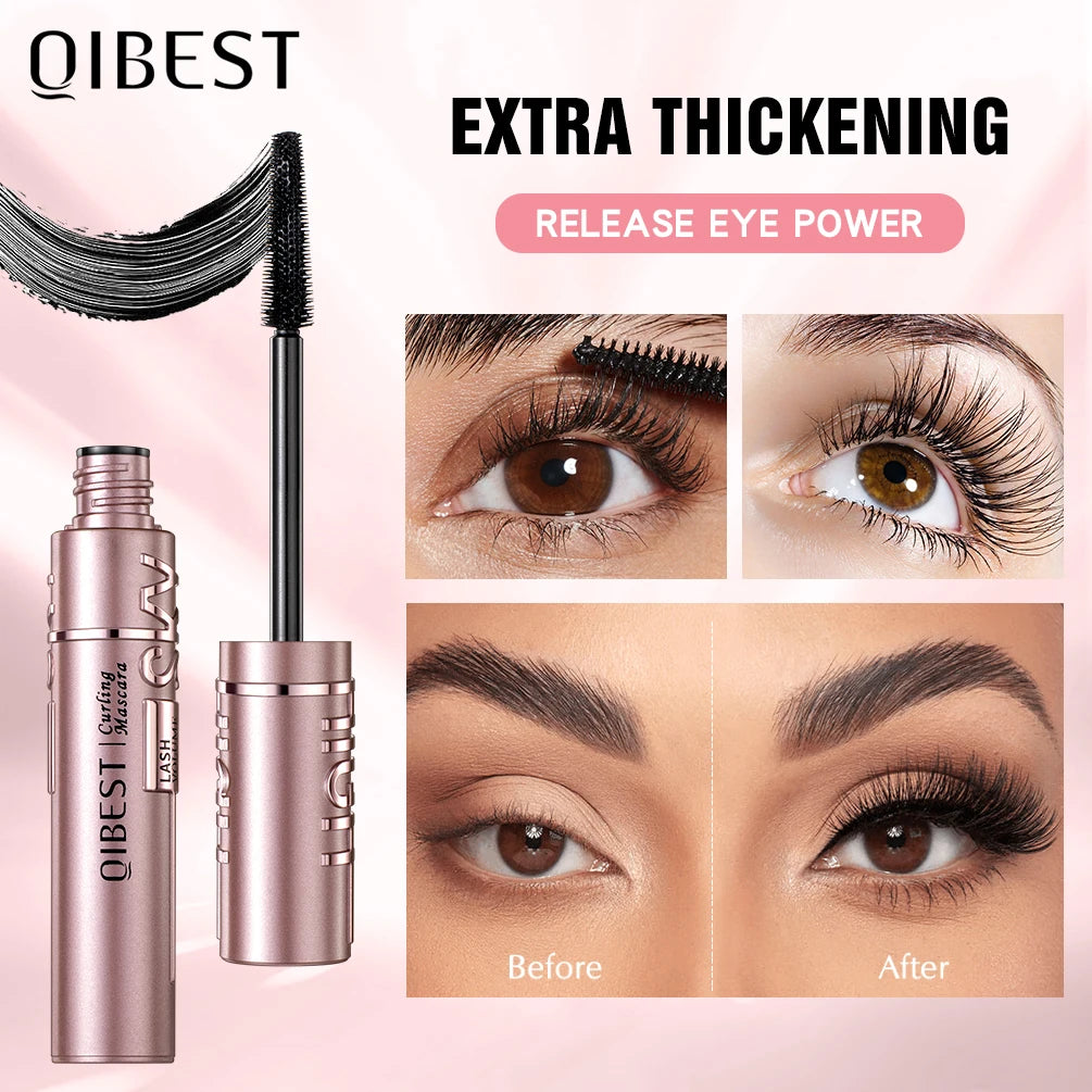 QIBEST Silk Fiber Black Waterproof Mascara