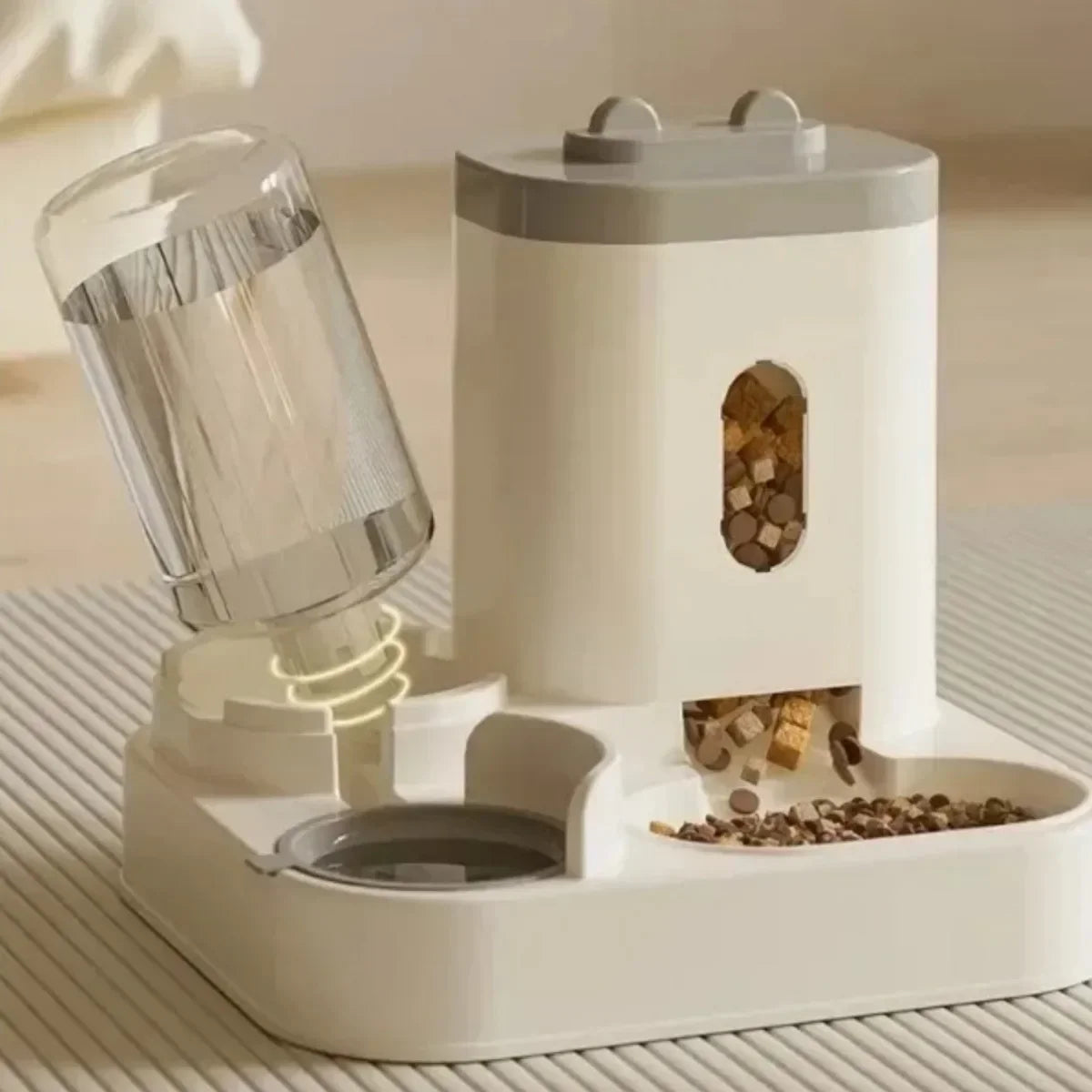 Automatic Feeder|Food Bowl With Water Fountain With Large Capacity Dispenser