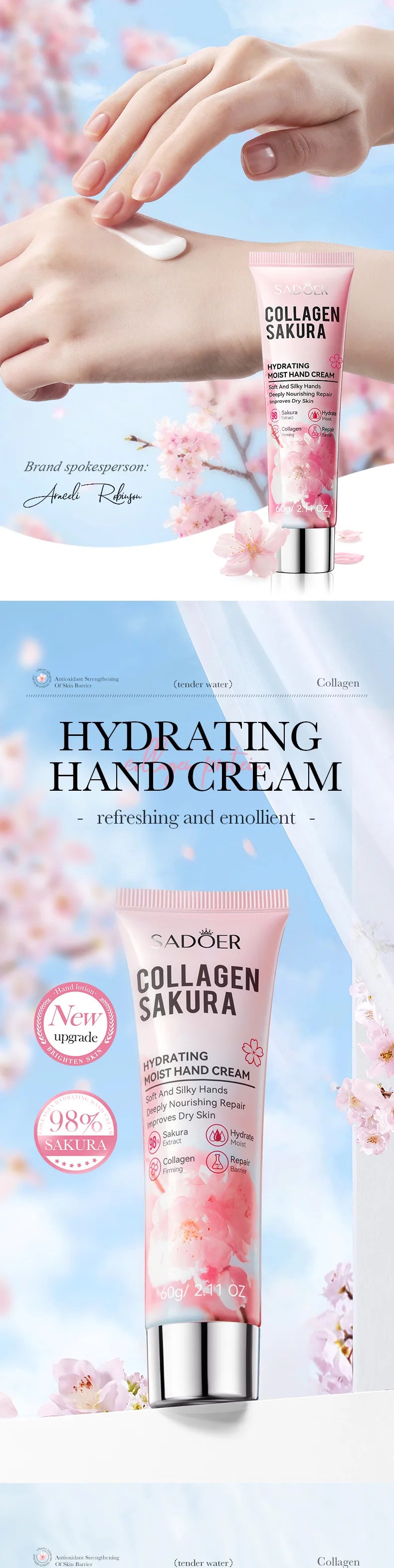 SADOER Sakura Collagen Hand Cream 60G