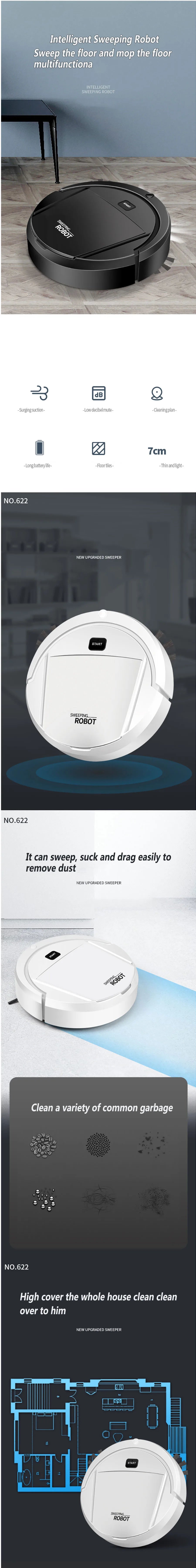 Automatic Robot Vacuum Cleaner - Smart Sweeping Dry Wet Cleaning Machine