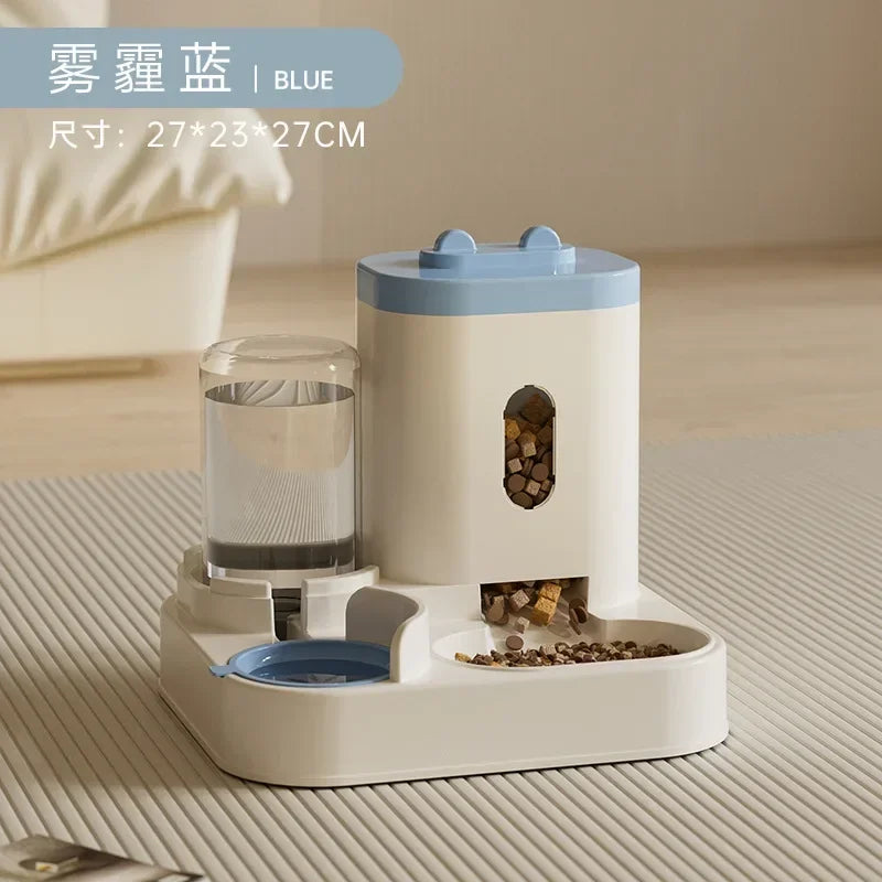 Automatic Feeder|Food Bowl With Water Fountain With Large Capacity Dispenser