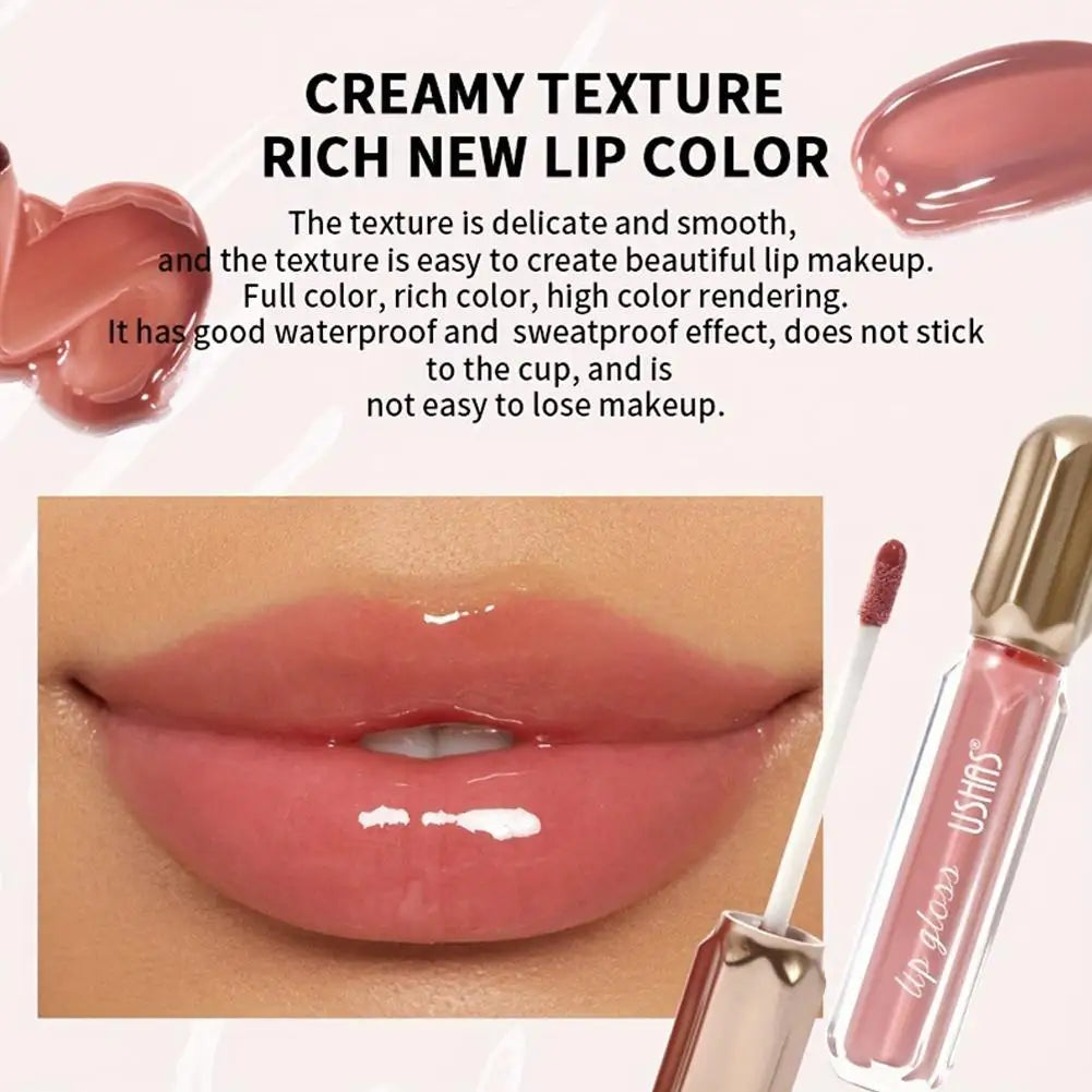 USHAS Mirror Pearl Lip Gloss Waterproof