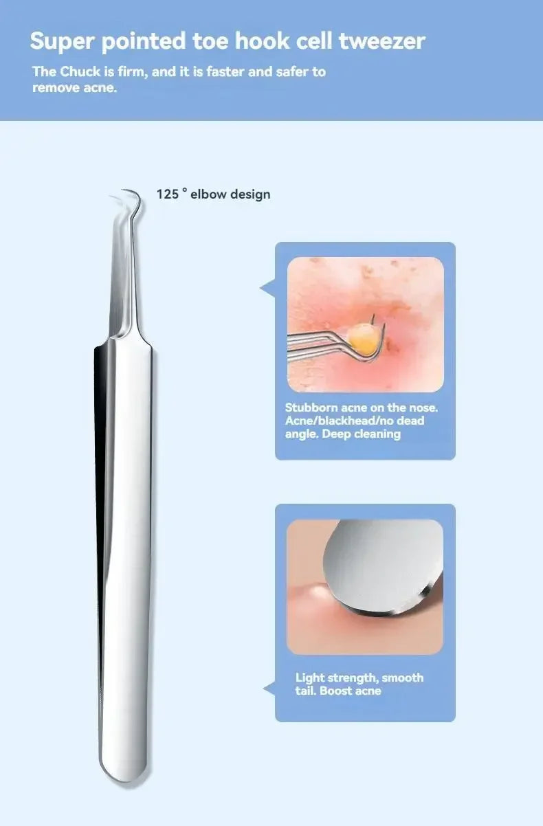 YJYIBEI 11Pcs/Set Acne Needle Blackhead Clip Remover