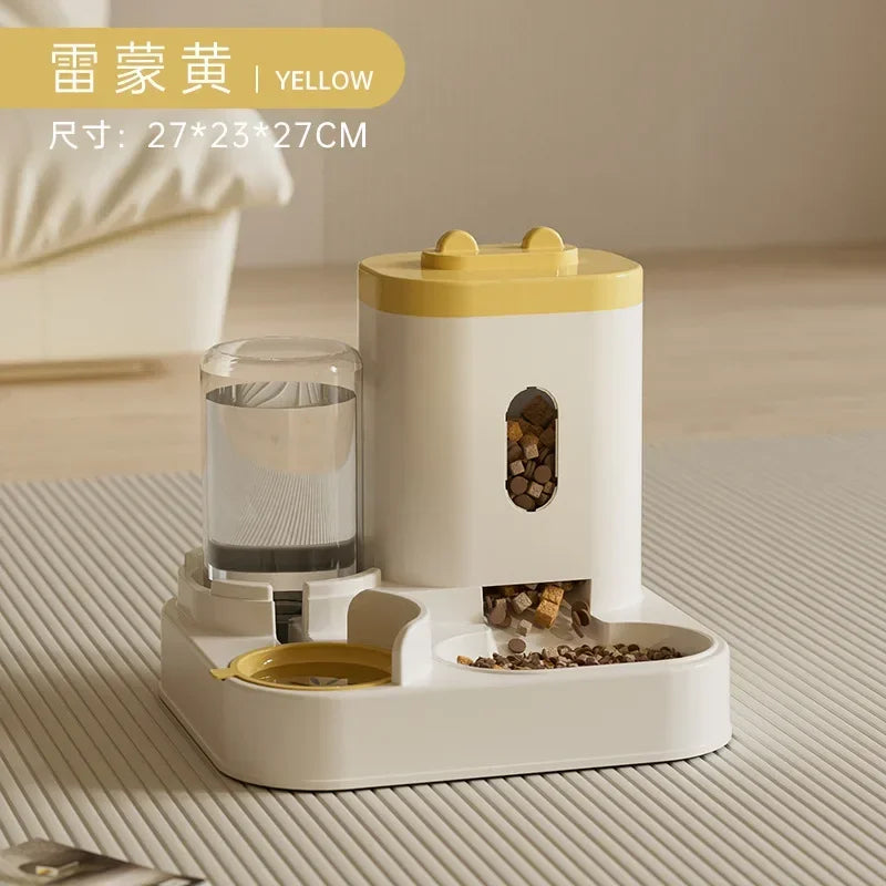 Automatic Feeder|Food Bowl With Water Fountain With Large Capacity Dispenser
