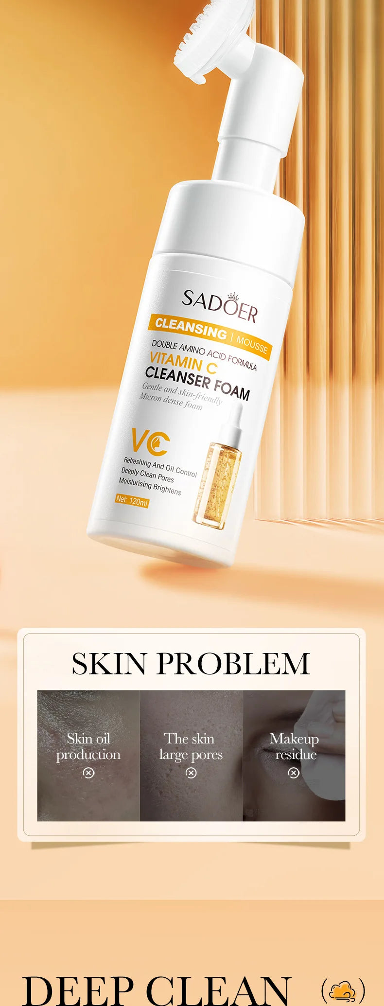 SAODER Q10 Vitamin C Facial Cleanser
