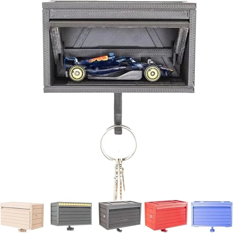Car Garage Key Holder with Pop-up Key Chain (without car)