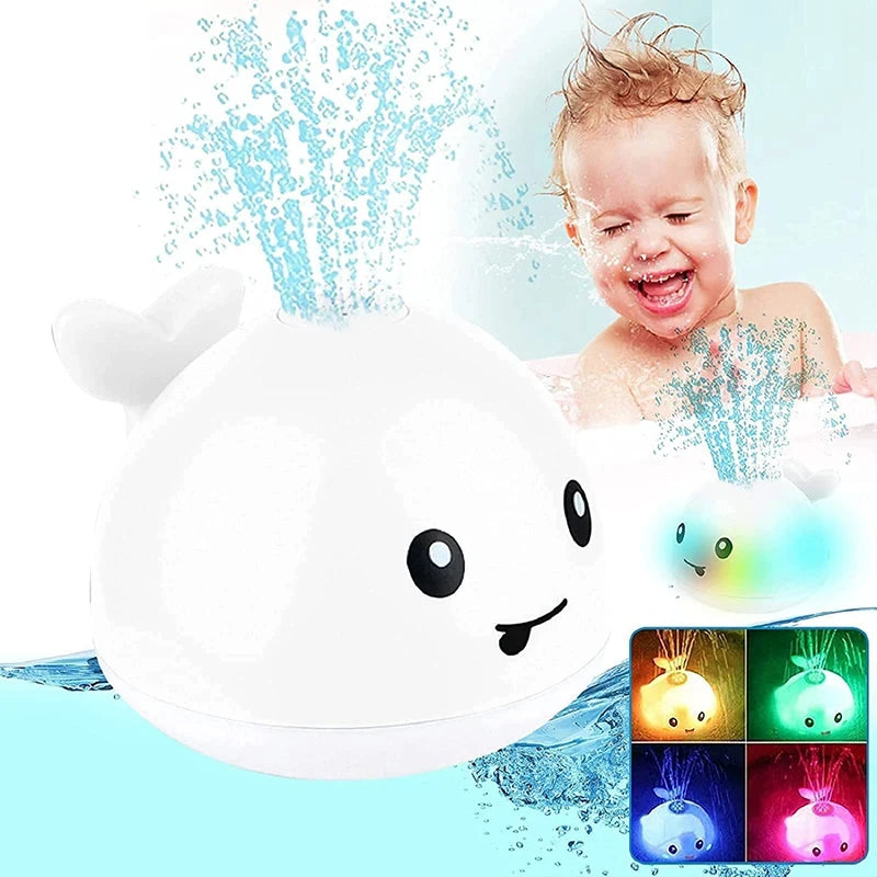 Baby Bath Toys - Light Up Whale Automatic Bathroom Toy Sprinkler