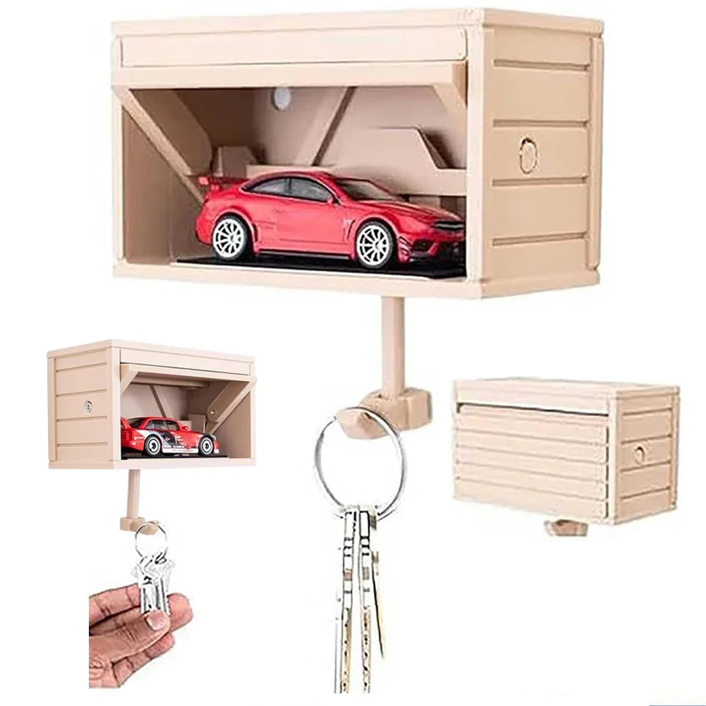 Car Garage Key Holder with Pop-up Key Chain (without car)