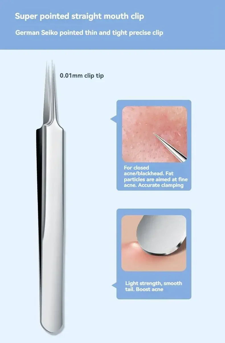 YJYIBEI 11Pcs/Set Acne Needle Blackhead Clip Remover