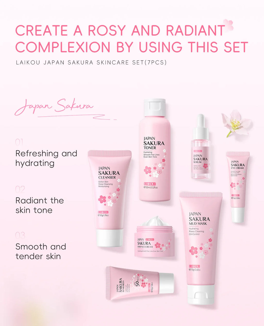 LAIKOU Sakura Skin Care Kit