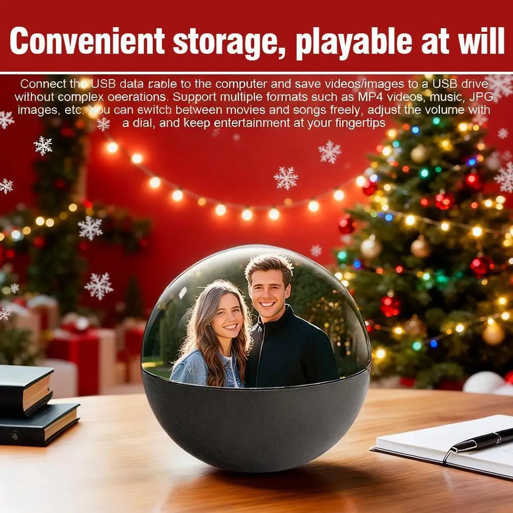 3D Crystal Ball Video/Audio Displayer