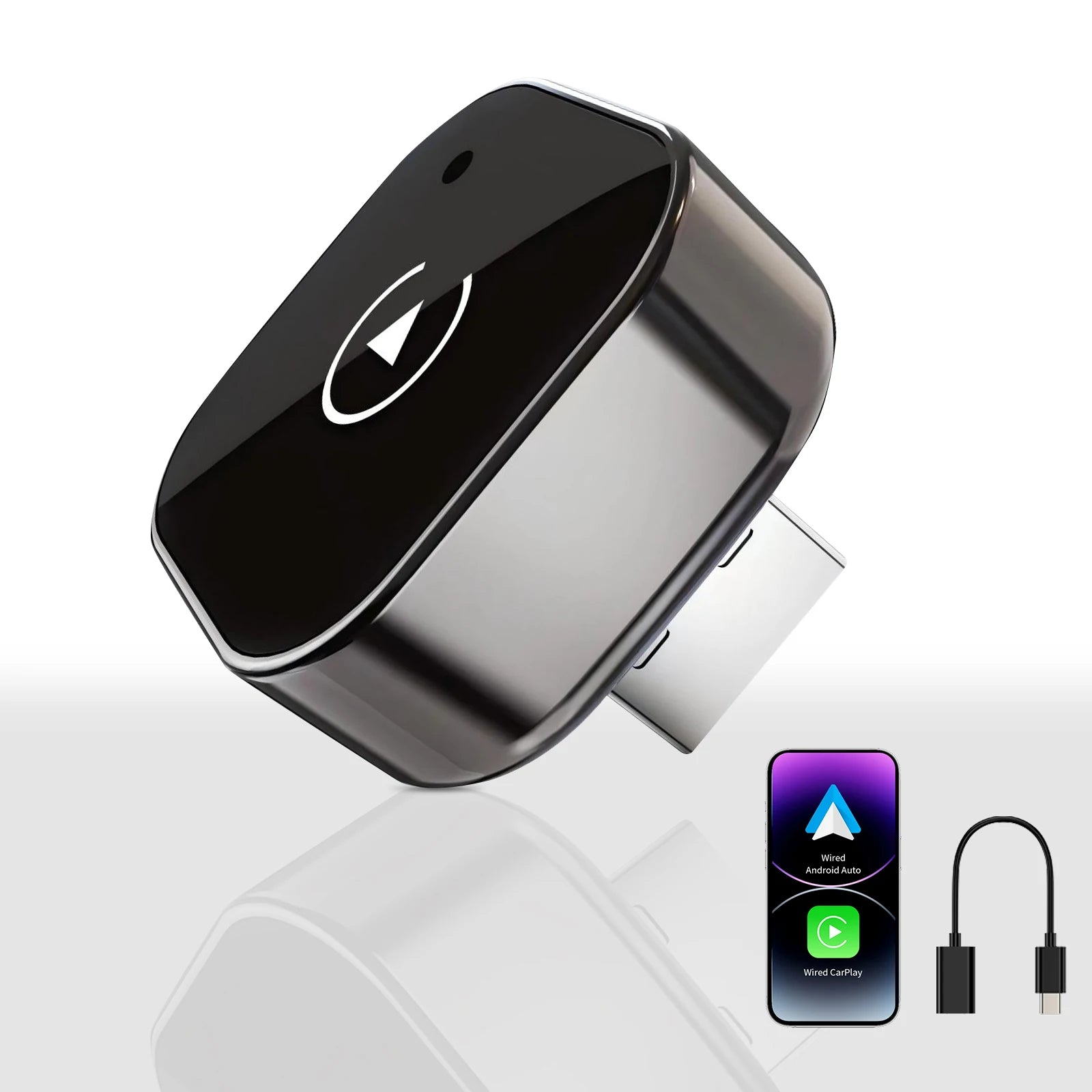 2 in 1 Wireless CarPlay Adapter & Auto Wireless Adapter, 5Ghz WiFi Type-C/USB Plug