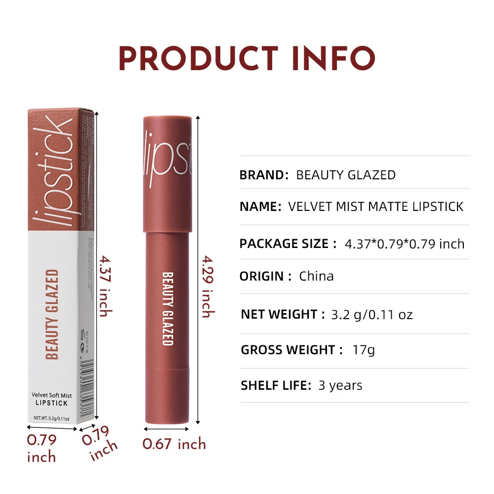 BEAUTY GLAZED Waterproof Matte Lipstick Pencil