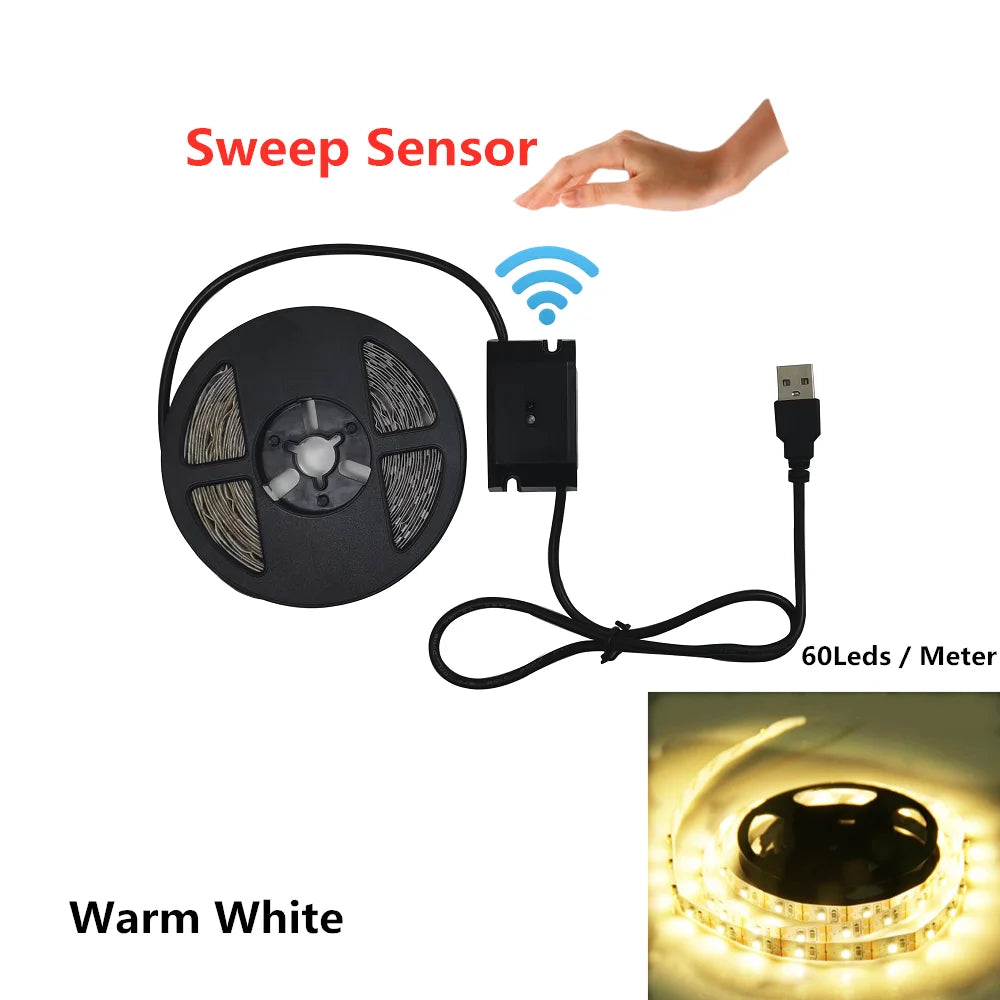 Motion Sensor LED Lights For Kitchen/Under Cabinet/Bedside Stairs/Wardrobe/