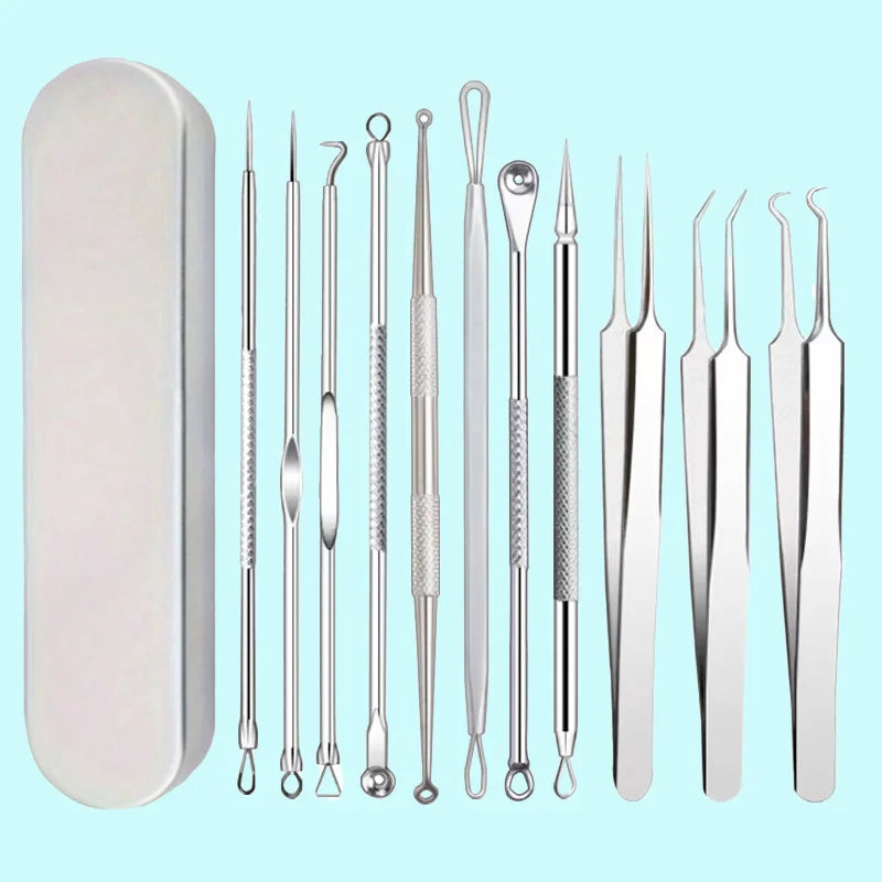 YJYIBEI 11Pcs/Set Acne Needle Blackhead Clip Remover