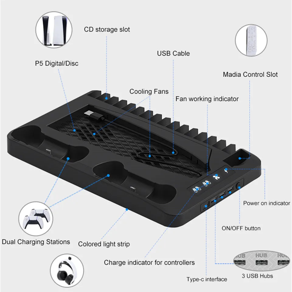 PS5 Charging/Cooling Station