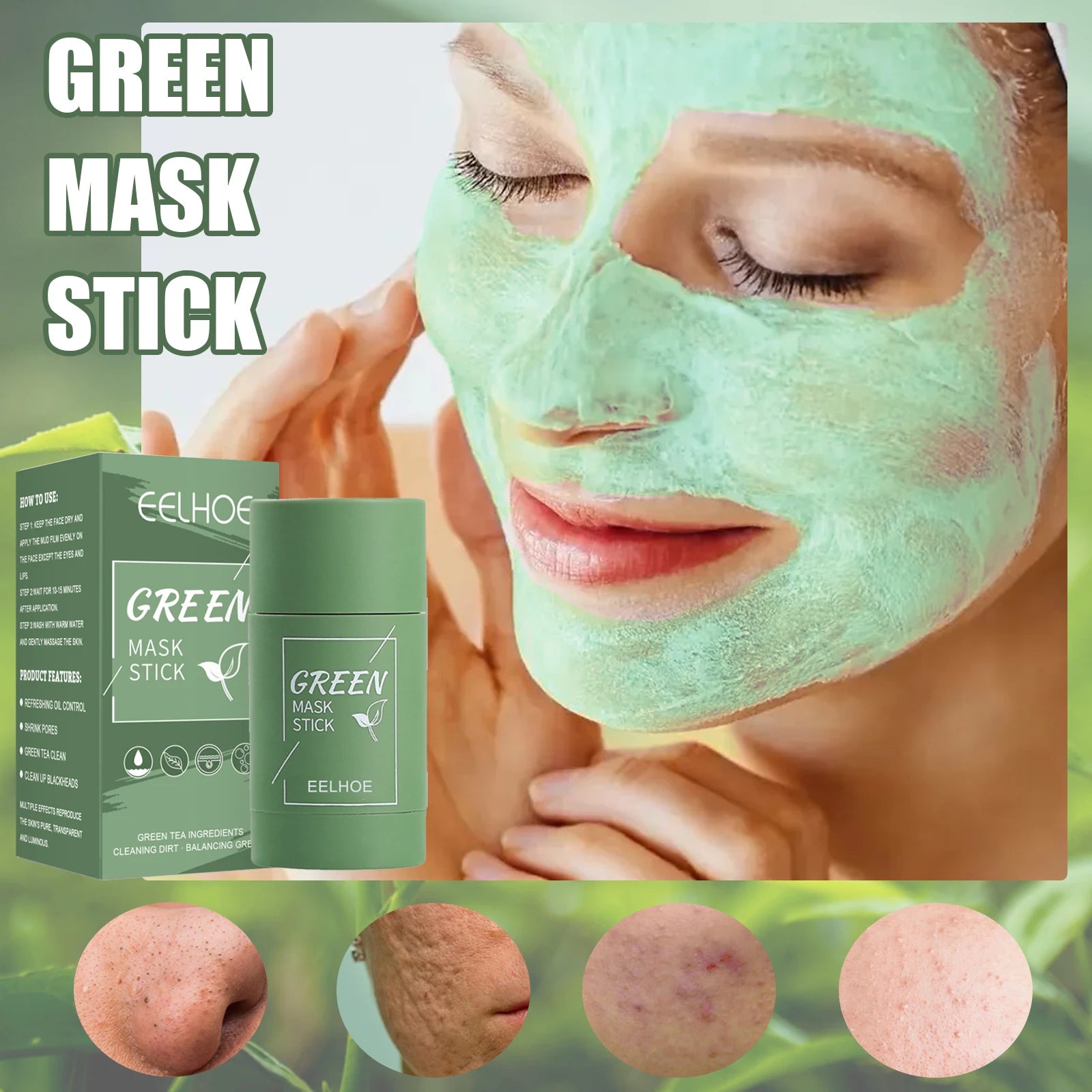 EELHOE Green Tea Solid Cleansing Mask