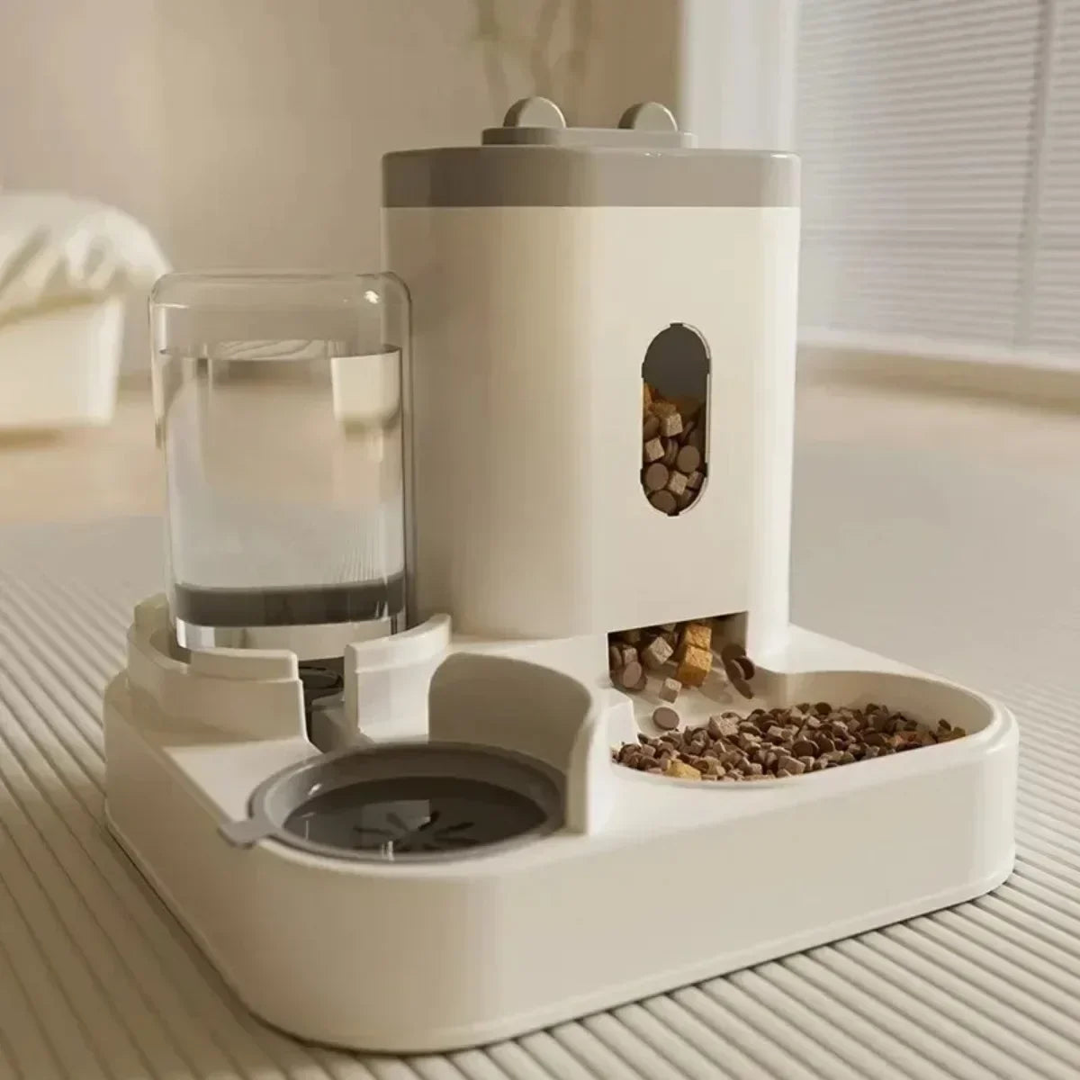 Automatic Feeder|Food Bowl With Water Fountain With Large Capacity Dispenser