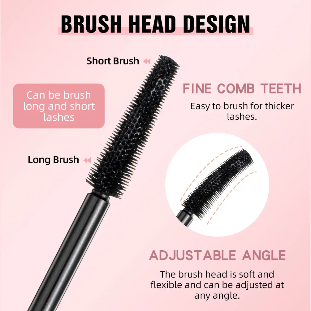 QIBEST Silk Fiber Black Waterproof Mascara