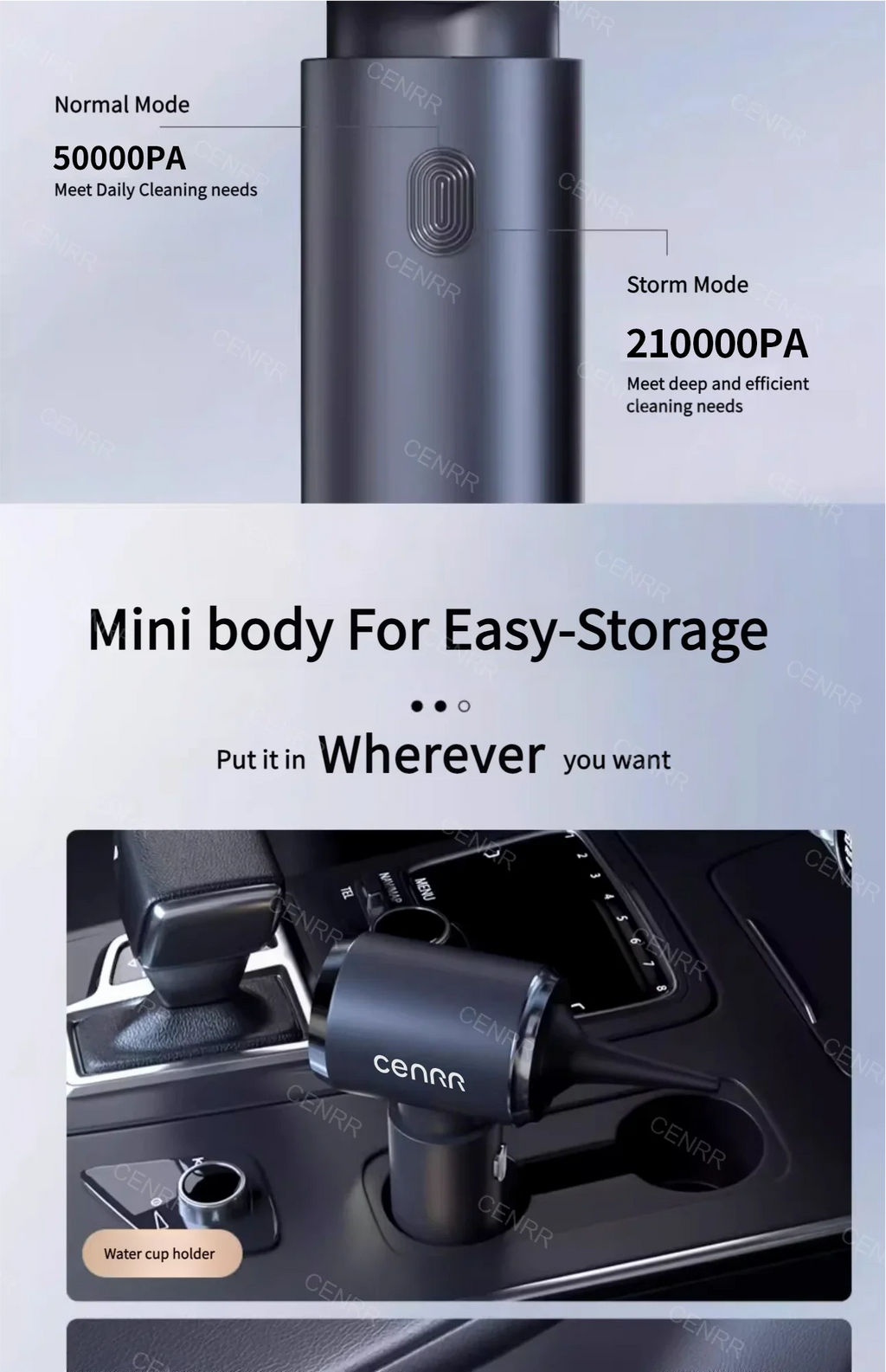 Mini Car Vacuum Cleaner Wireless
