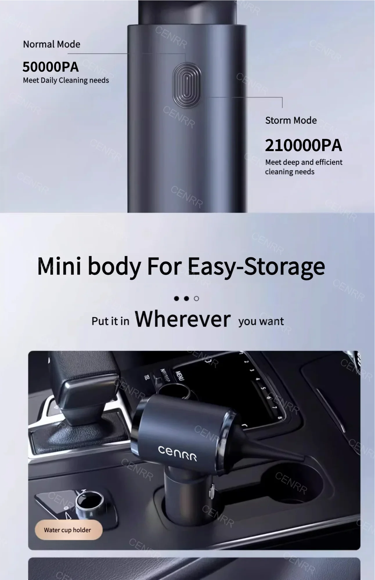 Mini Car Vacuum Cleaner Wireless