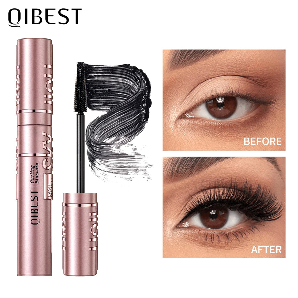 QIBEST Silk Fiber Black Waterproof Mascara