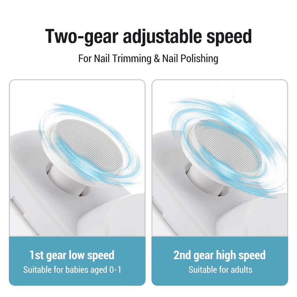 Electric Automatic Nail Clipper With Light Portable Polishing Nail Trimmer