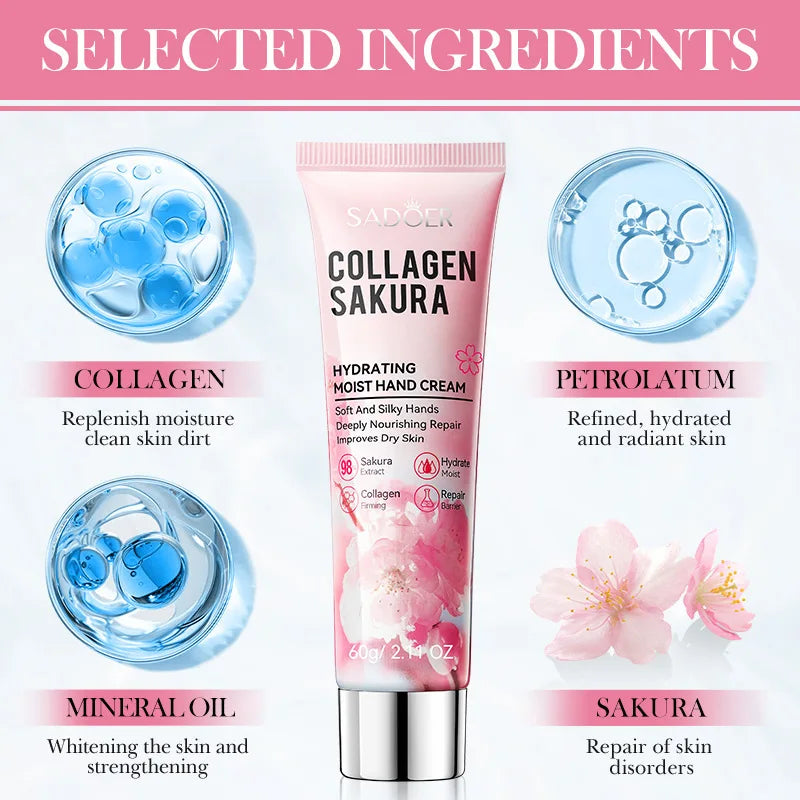 SADOER Sakura Collagen Hand Cream 60G