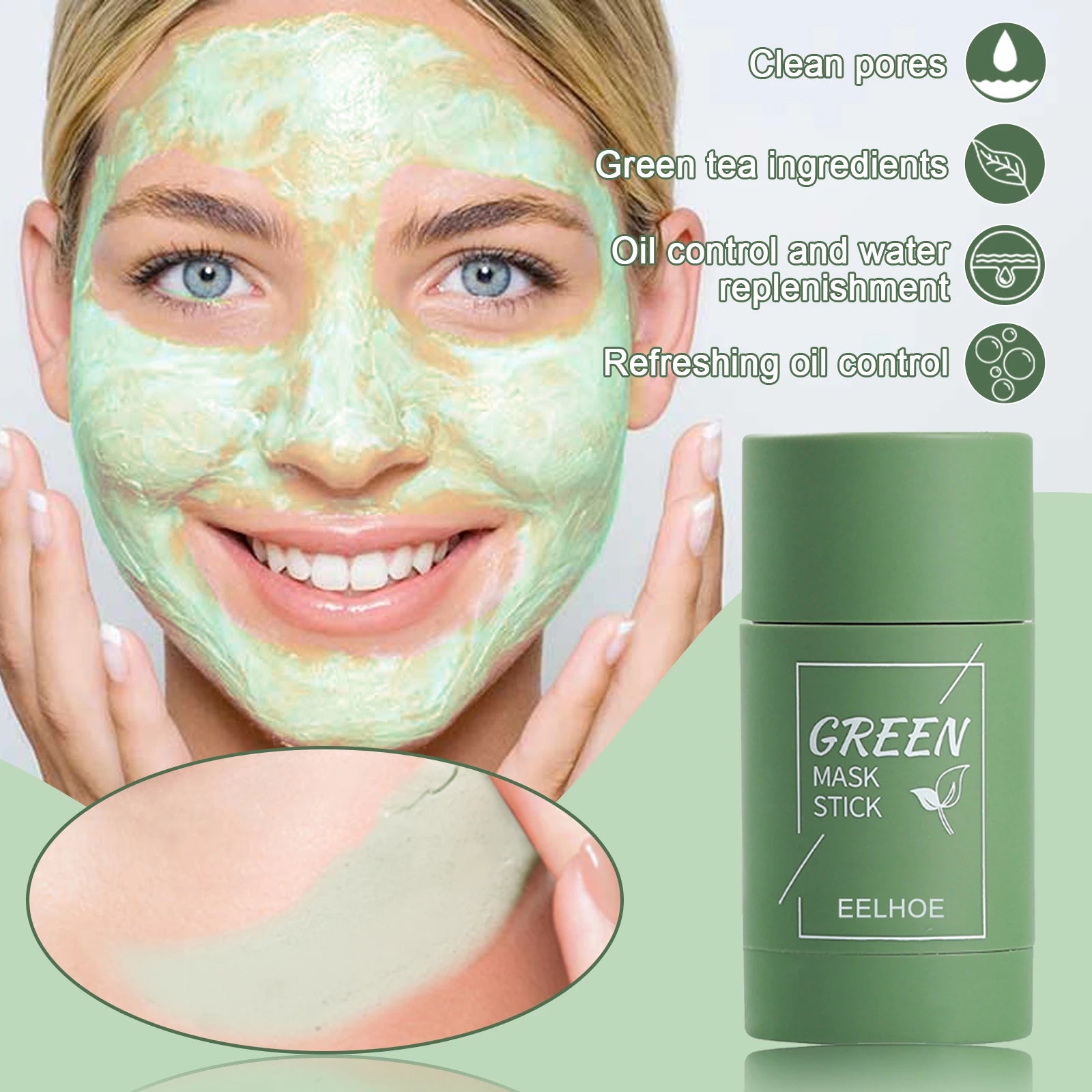 EELHOE Green Tea Solid Cleansing Mask