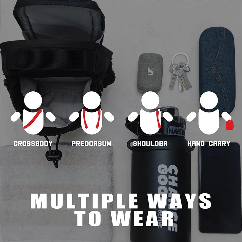 Magnetic Gym Bag | Large Capacity Magnetic Carrier Bag with Phone Pocket and Water Bottle Pouch