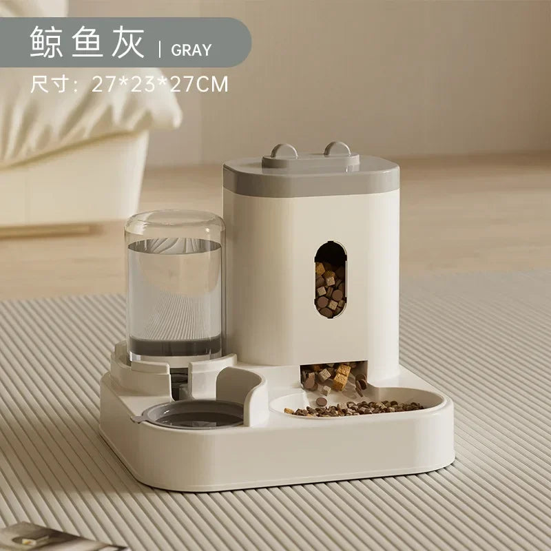 Automatic Feeder|Food Bowl With Water Fountain With Large Capacity Dispenser