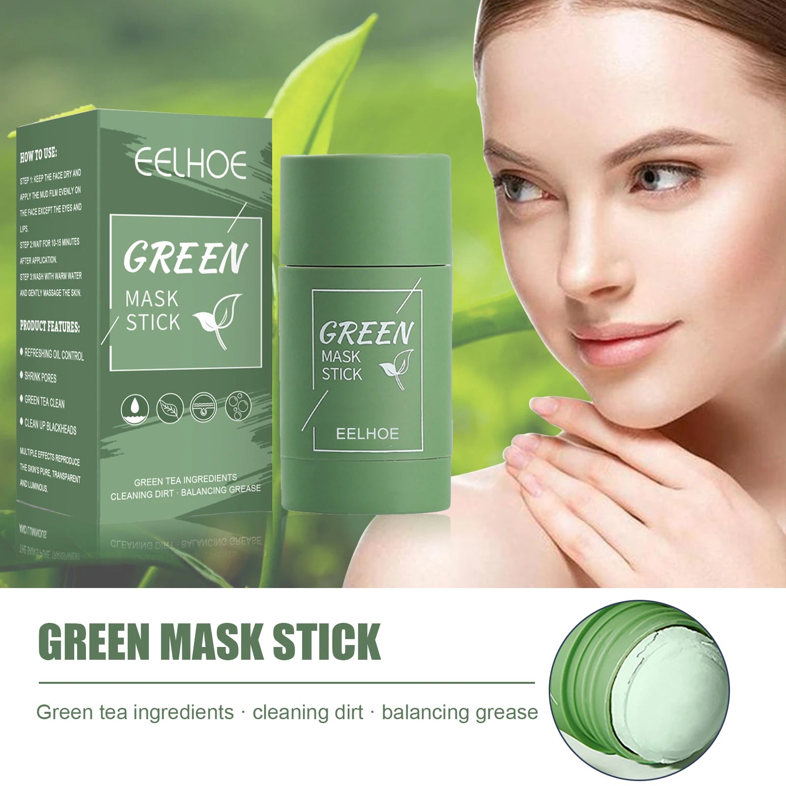 EELHOE Green Tea Solid Cleansing Mask