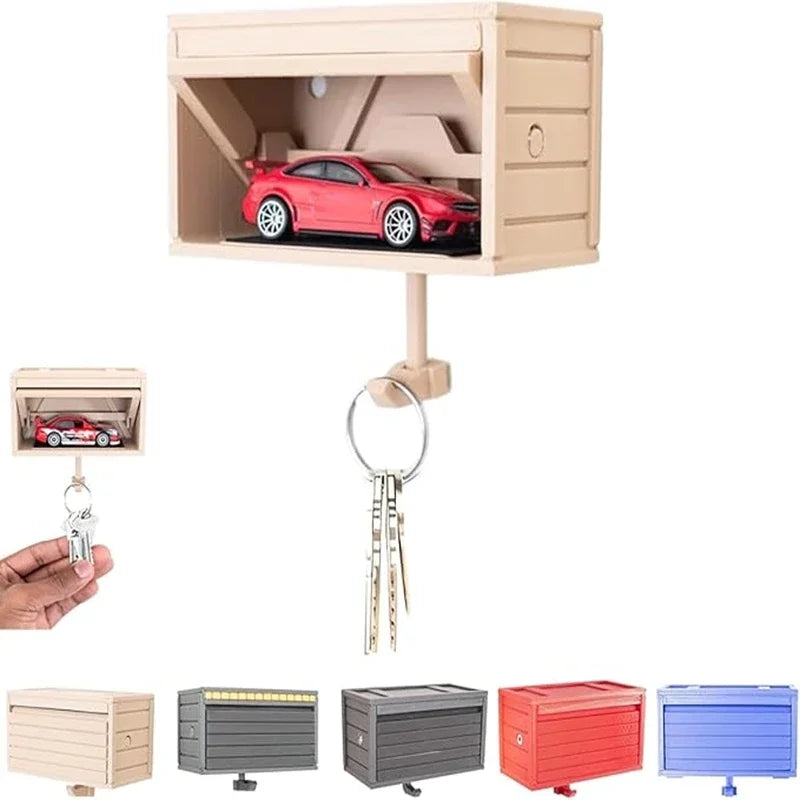 Car Garage Key Holder with Pop-up Key Chain (without car)