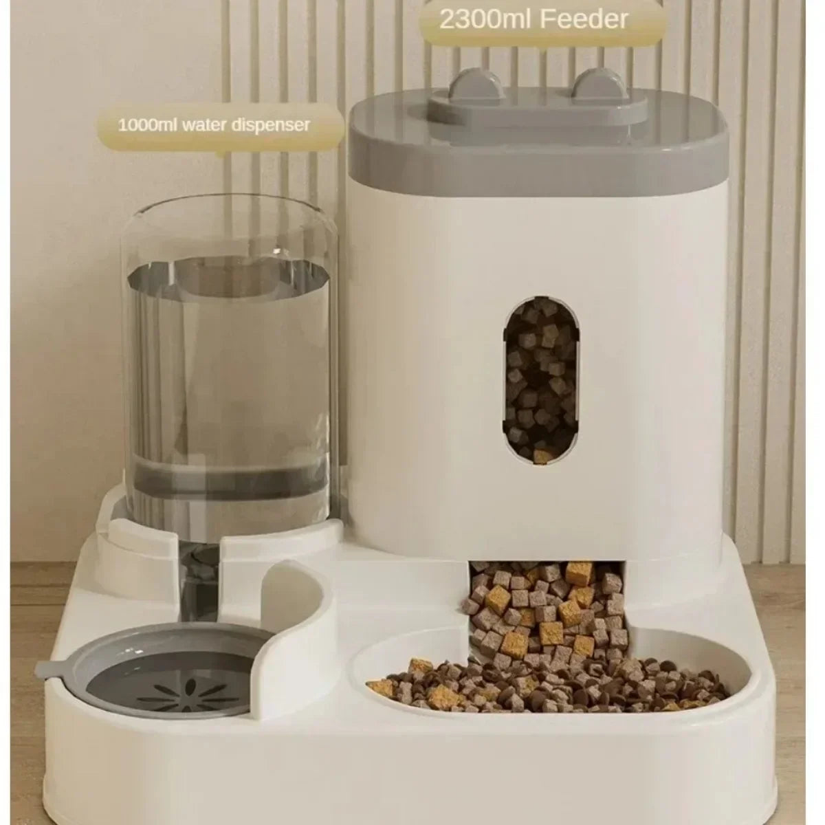 Automatic Feeder|Food Bowl With Water Fountain With Large Capacity Dispenser