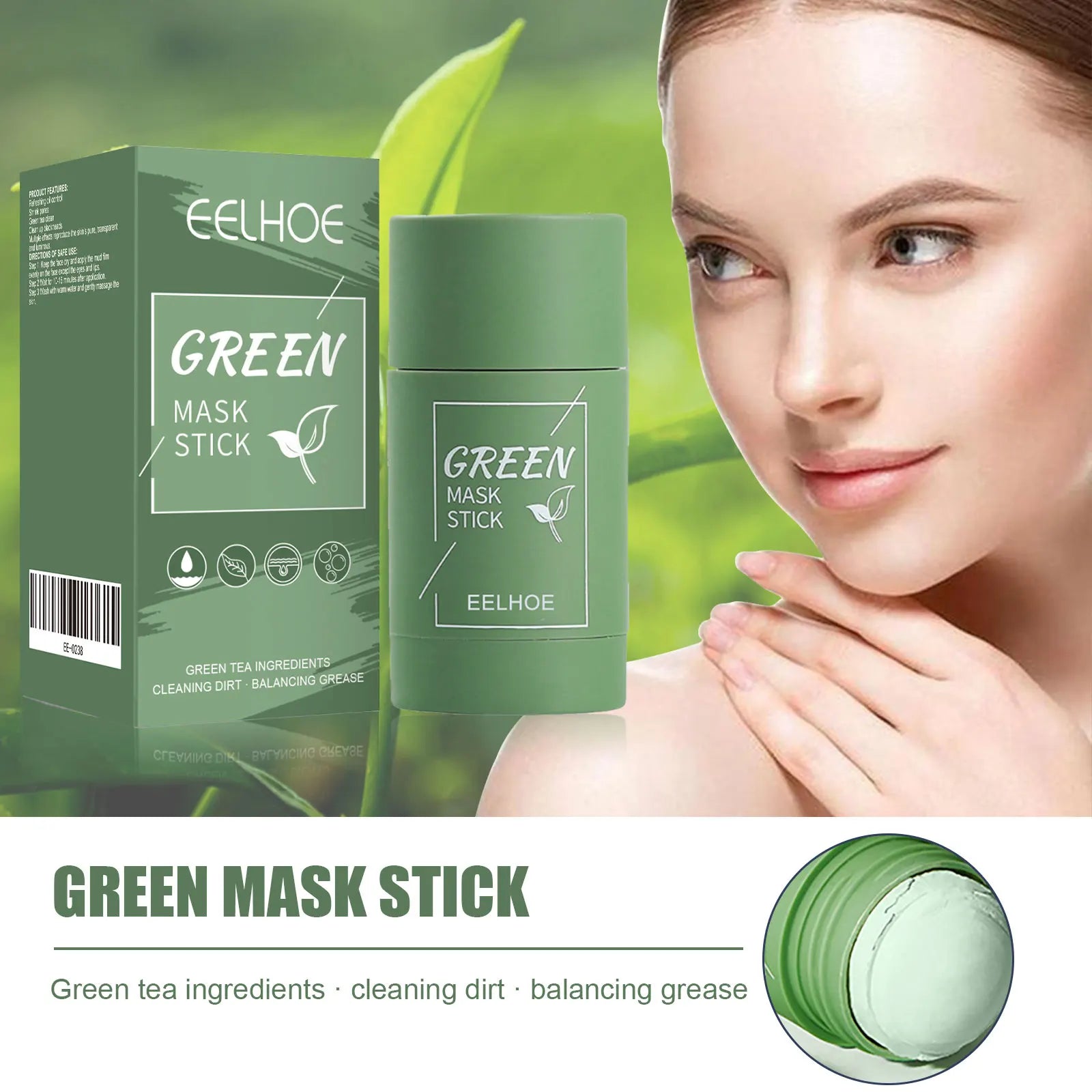 EELHOE Green Tea Solid Cleansing Mask