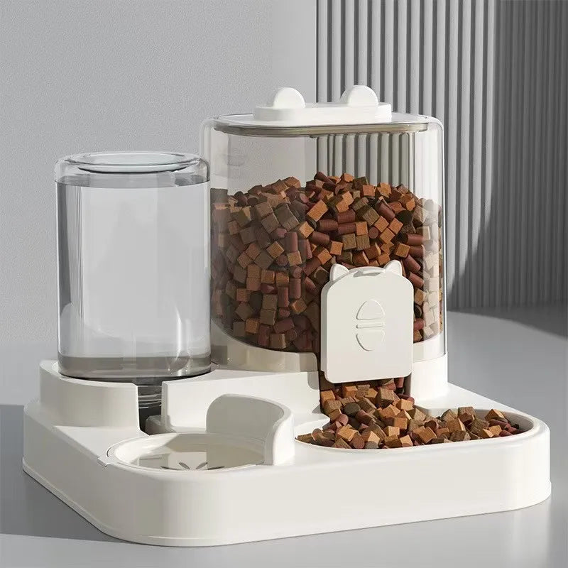 Automatic Feeder|Food Bowl With Water Fountain With Large Capacity Dispenser